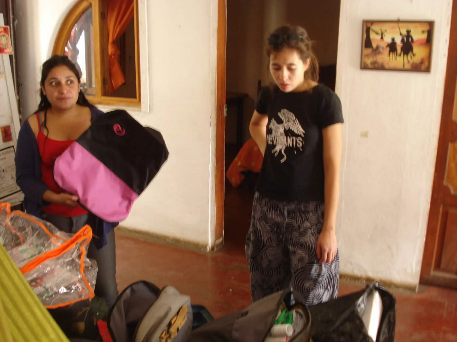 preparando salida para el evento.